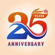 abstract logo design 25th years anniversary