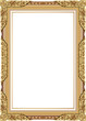 Gold photo frame with corner line floral for picture, Vector design decoration pattern style.frame floral border template, wood frame border design is patterned Thai style