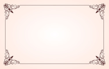 Aufkleber - gold decorative horizontal floral elements, corners, borders, frame, crown. Page decoration.