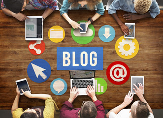 Poster - Blog Blogging Content Website Online Concept