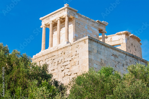 Fotografija The temple of Athena Nike in Acropolis of Athens, Greece.