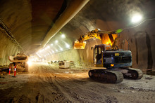 Concrete Road Tunnel Construction Excavator