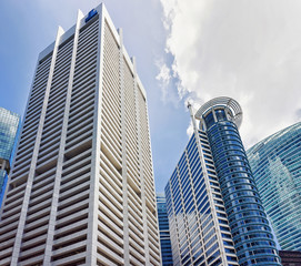 Wall Mural - Skyscrapers in Raffles Place in Financial Center in Singapore