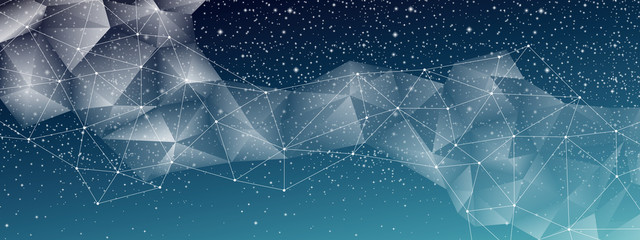 Abstract geometric banner