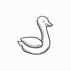 Wall Mural - Duck sketch icon.