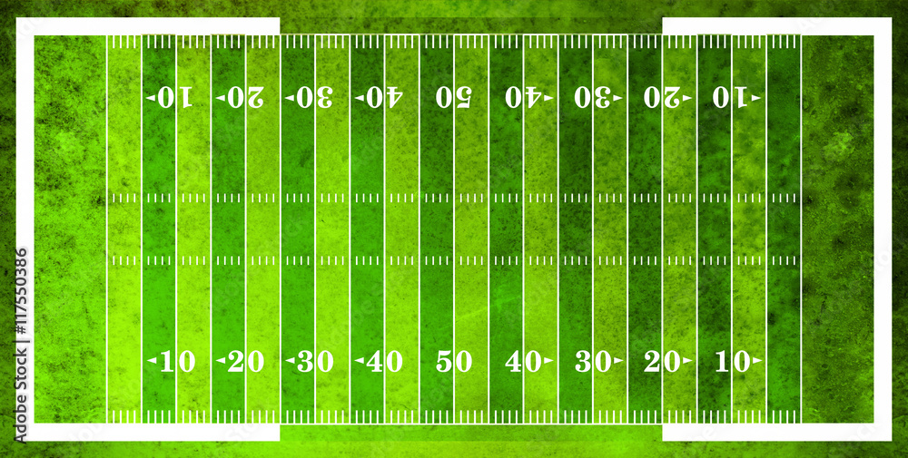 Aerial View of American Football Field