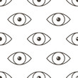 © cosmic_pony - Monochrome simple human eyes seamless pattern background.
