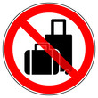 srr66 SignRoundRed - German - Sicherheitshinweis - Keine Koffer erlaubt - english - safety notice - no suitcases allowed - g4610