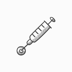 Poster - In vitro fertilisation sketch icon.