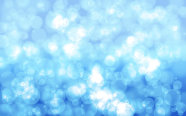 Wall Mural - blue and white bokeh background
