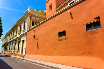 Wall Mural - Orange Colonial Architecture