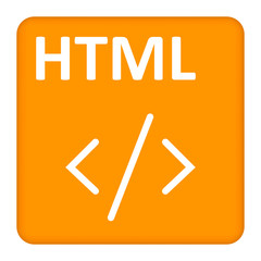 Poster - Coding on yellow flat button,clean vector