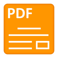 Poster - PDF icon isolated on background