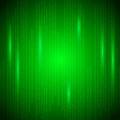 Aufkleber - Binary code flowing over a green background. Digital illustration.