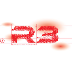 Wall Mural - r3 redprint font