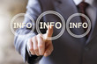 © maxsim - Businessman push button INFO icon