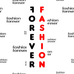 Wall Mural - fashion forever seamless pattern for t shirt. typography design with text. graphics style decoration