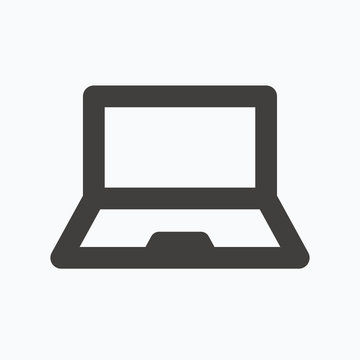 Computer icon. Notebook or laptop pc sign.