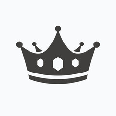 Fototapete - Crown icon. Royal throne leader sign.