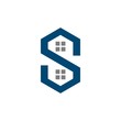 S Letter Real Estate Logo Template