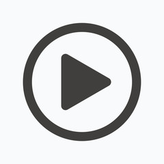 Fototapete - Play icon. Audio or Video player sign.