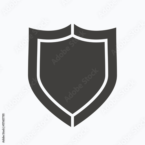 Fotografie, Obraz Shield protection icon. Defense equipment sign.