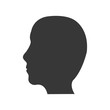 © djvstock - man people head silhouette icon. Isolated and flat illustration. Vector graphic