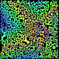 Aufkleber - Green blue yellow dot on black business background
