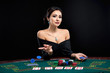 © nazarovsergey - sexy woman with poker cards and chips