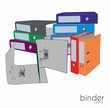Mock-up of colorful ring binders