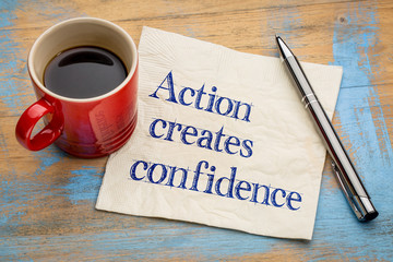 Wall Mural - action created confidence