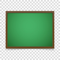 Aufkleber - Vector blackboard frame isolated on transparent background. Vect