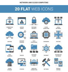 Wall Mural - Network and Cloud Computing