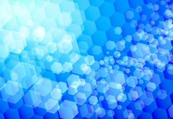 Wall Mural - hexagon background blue