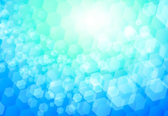 Wall Mural - hexagon background blue