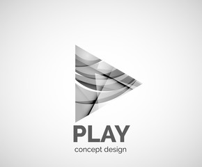 Play button logo business branding icon