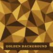 Golden abstract geometric triangular low poly style illustration graphic background