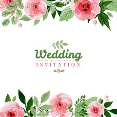 Sticker - Floral wedding invitation