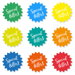 Canvas Print - set of stickers with the inscription special offer on a white background