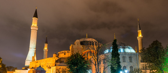 Poster - Hagia Sophia at night