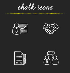 Sticker - Business icons set