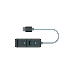 Poster - USB adapter connectors icon in flat style on a white background
