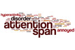 Attention span word cloud concept