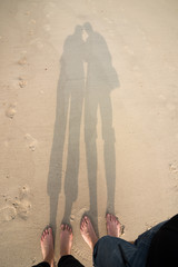 Wall Mural - Füße im Sand, Urlaub an der Nordsee