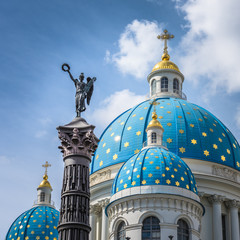 Wall Mural - Sphinx of Egyptian bridge over the Fontanka river, St Petersburg