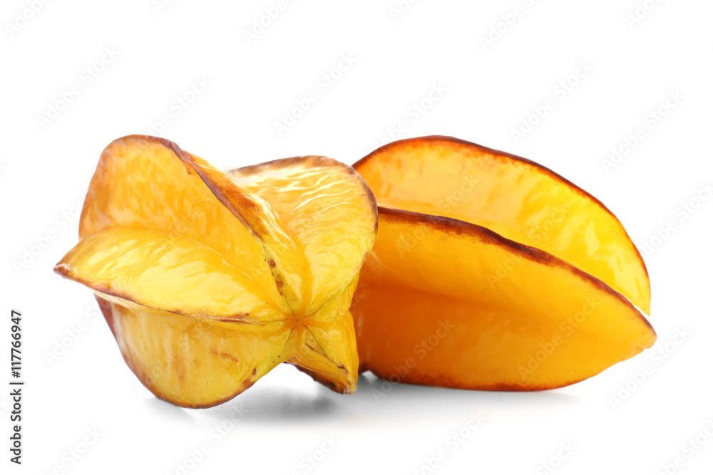 Carambola, isolated on white