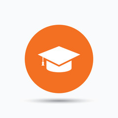 Fototapete - Education icon. Graduation cap sign.
