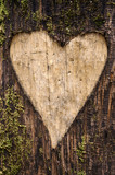 Fototapeta Perspektywa 3d - Heart-shaped Carving