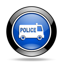 Poster - police blue glossy icon