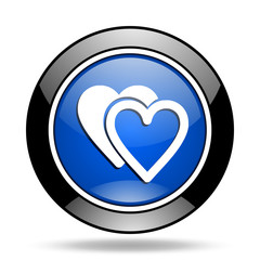 Poster - love blue glossy icon